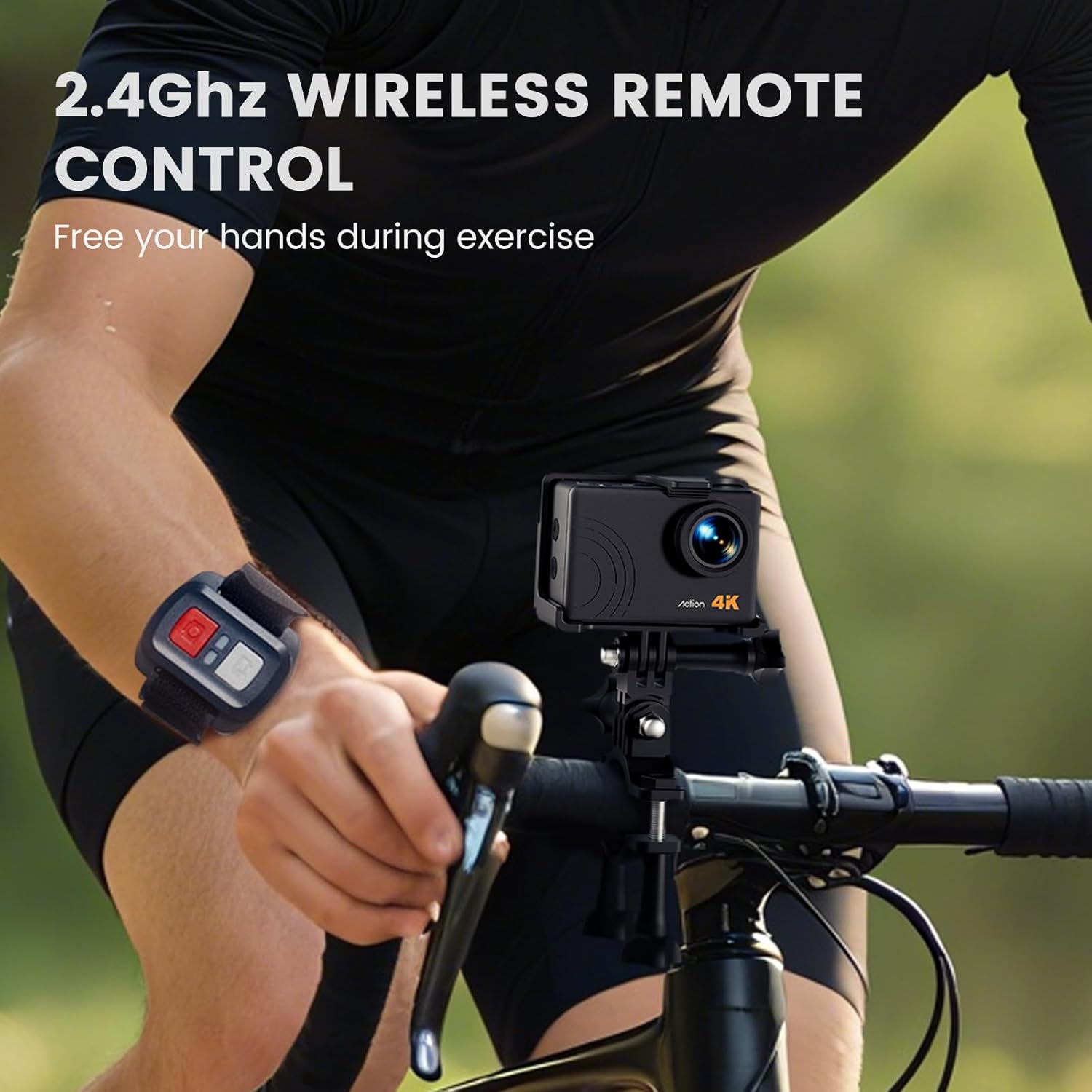 Action Camera 4K 60FPS 48MP, EIS Sports Camera with 128GB Card,131FT Underwater Waterproof Camera with Case, 2inch Touch Screen, 8X Zoom, Remote Control, Batteries & Mounting Kits - Image 6